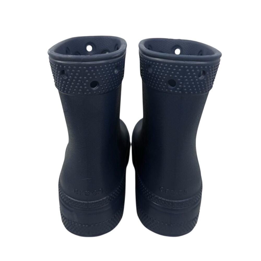 CROCS Classic Unisex Rain Outdoor Rubber Ankle Boots Navy Blue Kids Sz J2 - Picture 5 of 14
